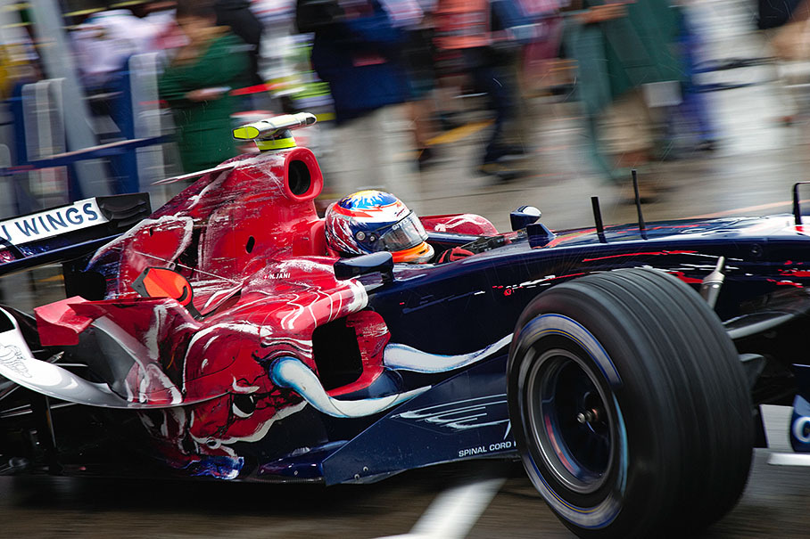 Toro Rosso test driver Neel Jani enters practice session