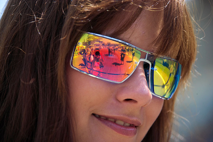 Grid girl with sunglasses
