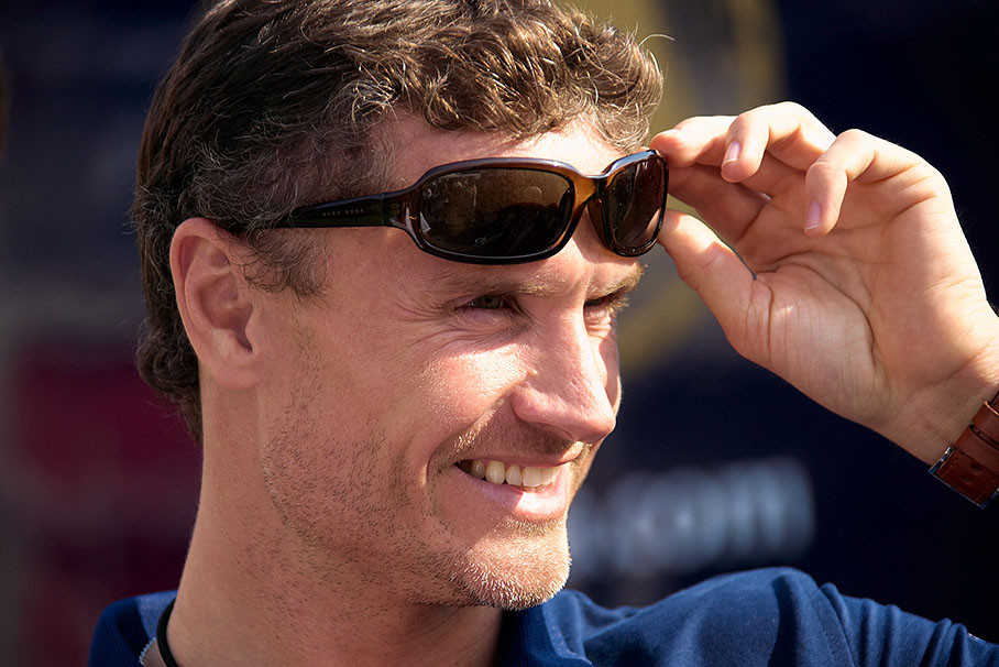 David Coulthard celebrates his 200th Grand Prix