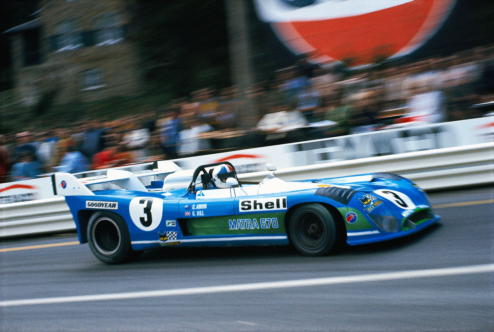 Chris Amon (NZ) on Matra-Simca MS670B 01