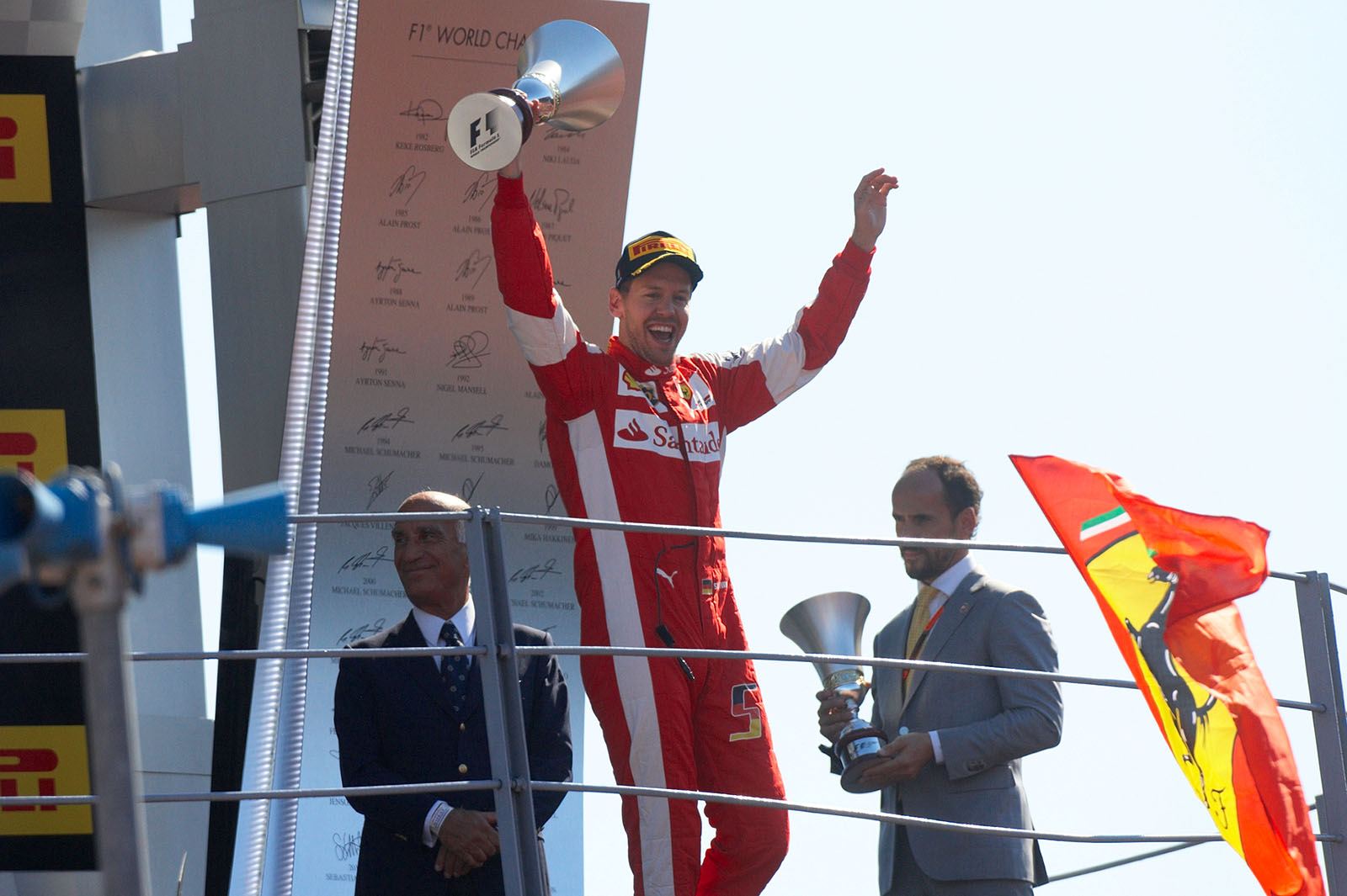 Truly very happy with his 2nd place: Sebastin Vettel, Italian Grand Prix, Monza, 2015