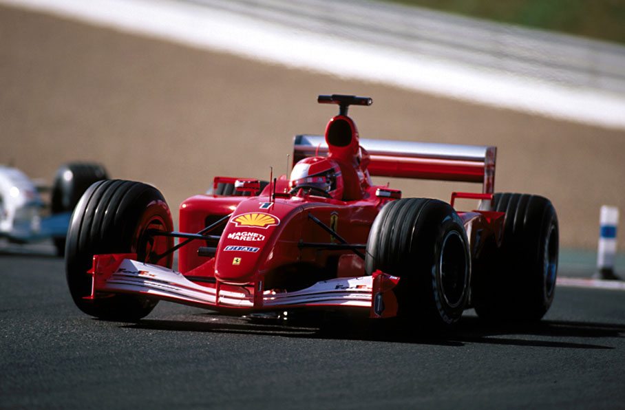Michael Schumacher in his Ferrari