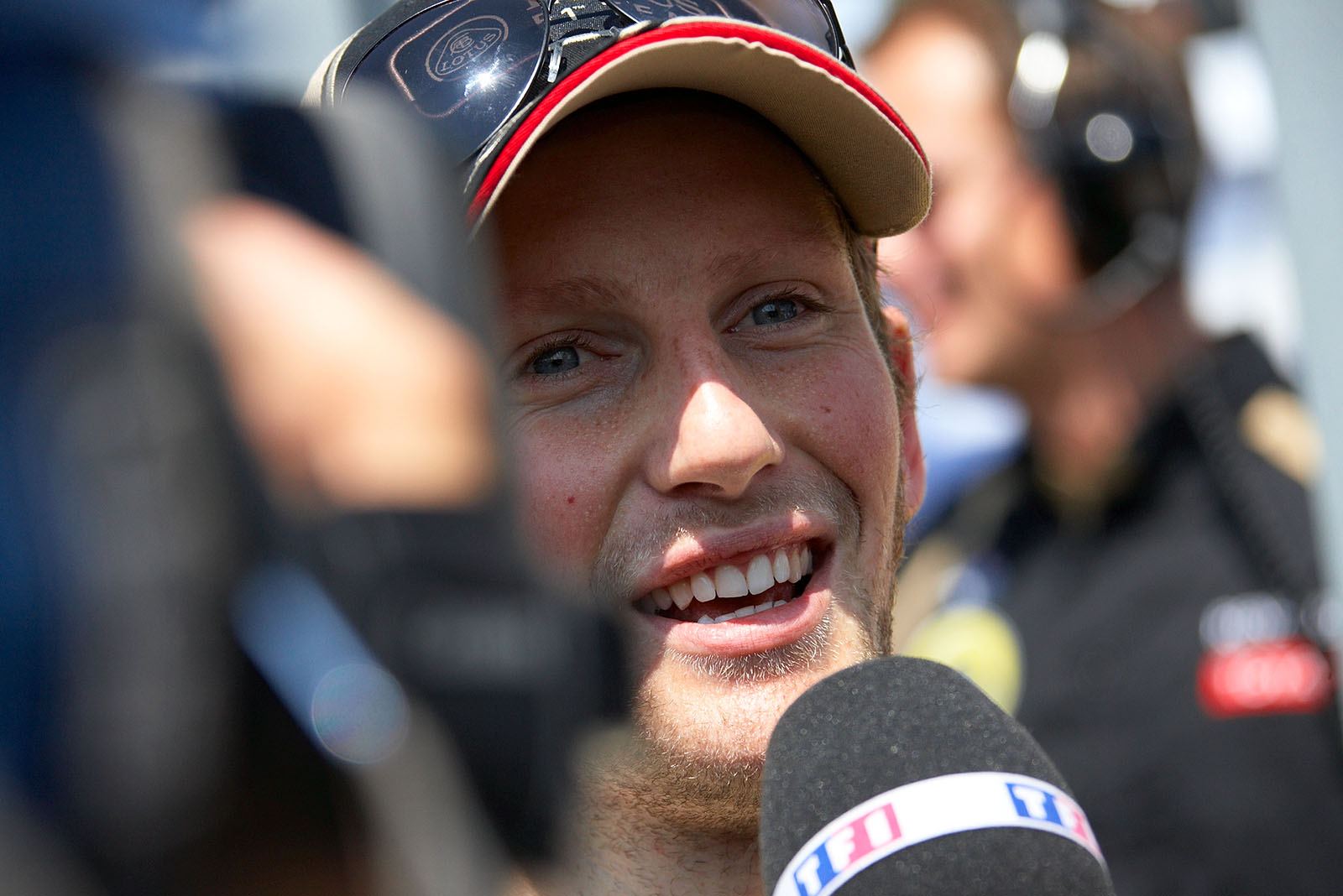 Interview on the grid with Romain Grosjean of Lotus F1 team