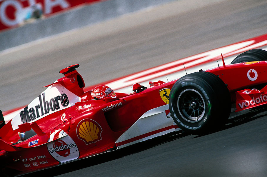Michael Schumacher on turn 1