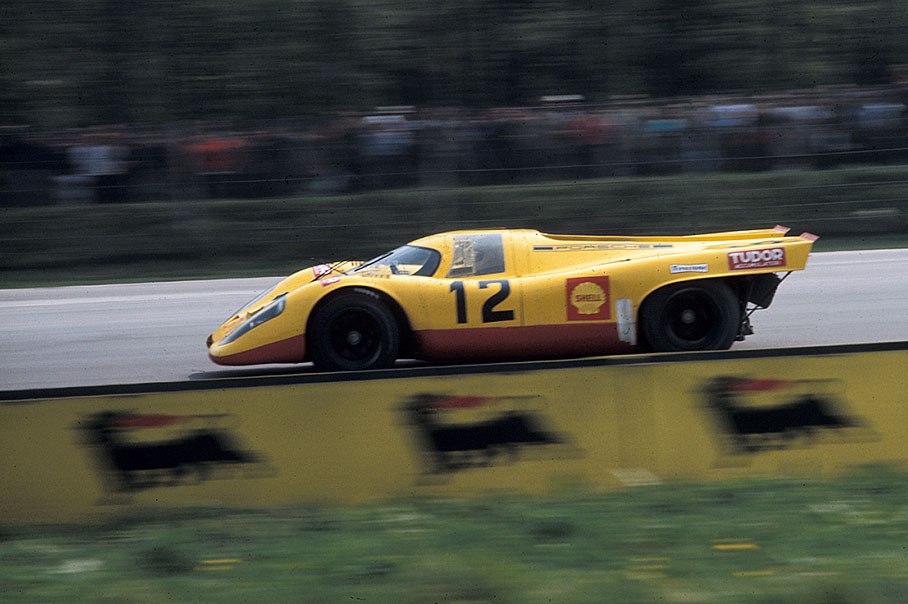Hans Laine (SF) and Gijs van Lennep (NL) in a Porsche 917K #021 entered by Racing Team AAW