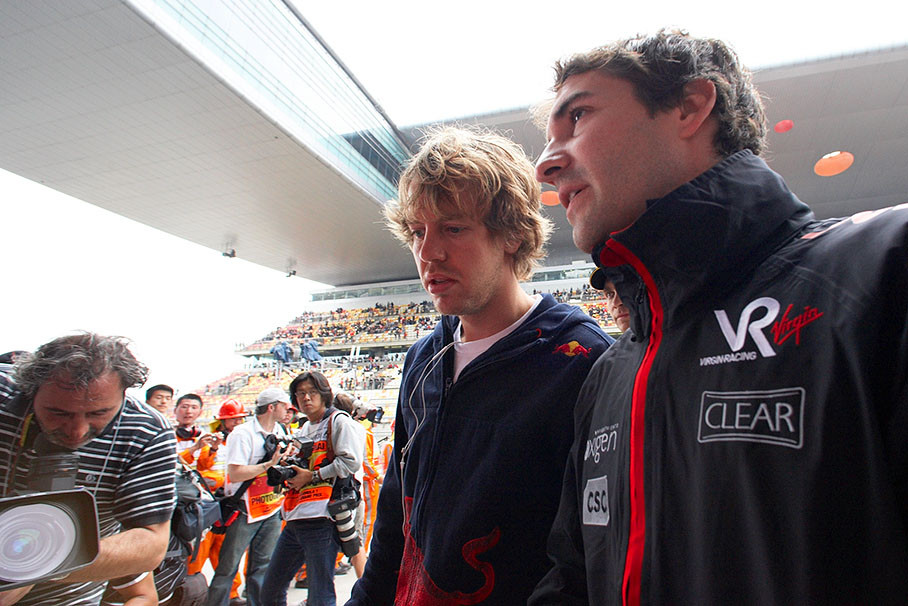Sebastian Vettel and Timo Glock