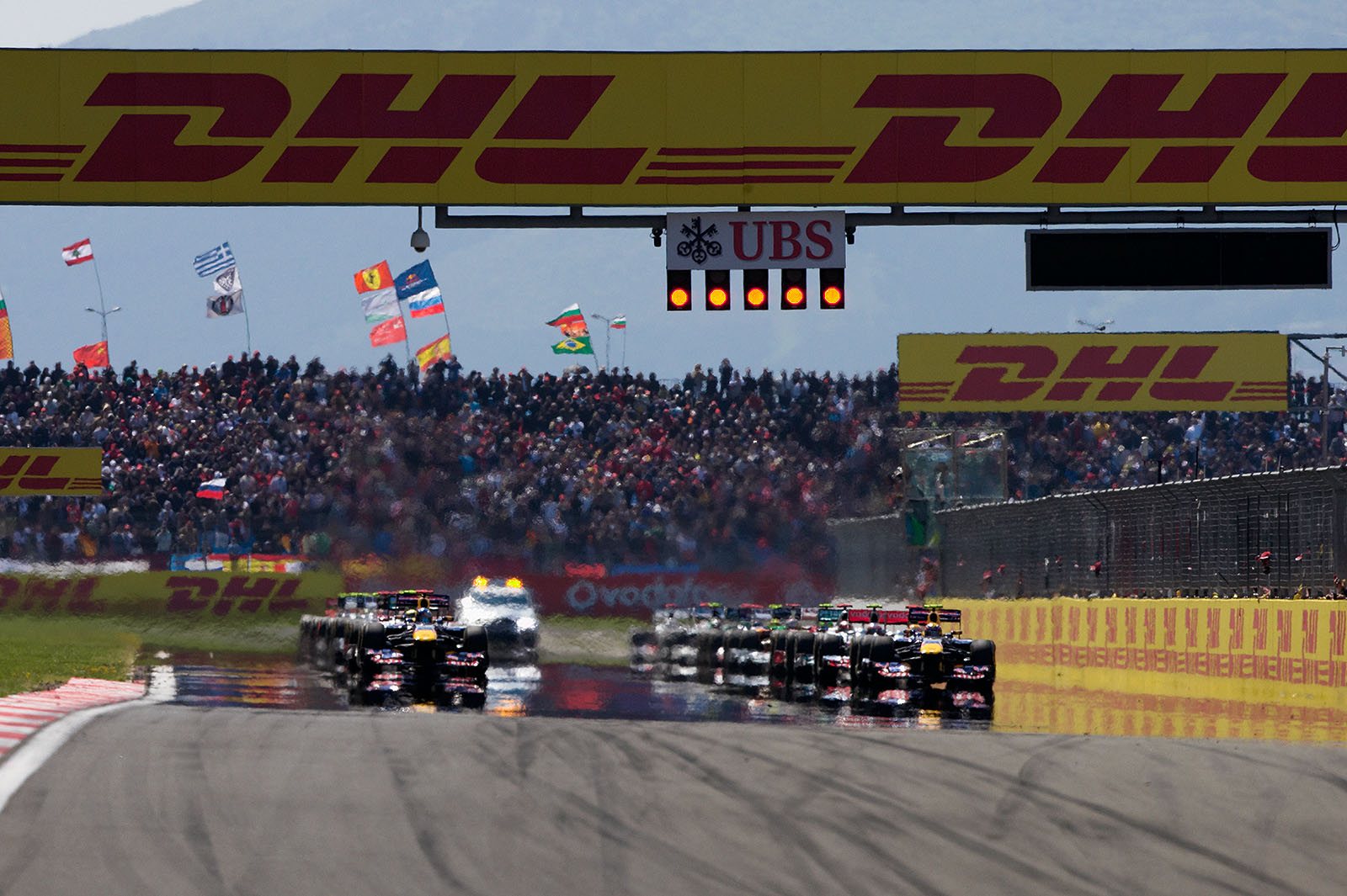 One second before the start of the Turkish GP 2011