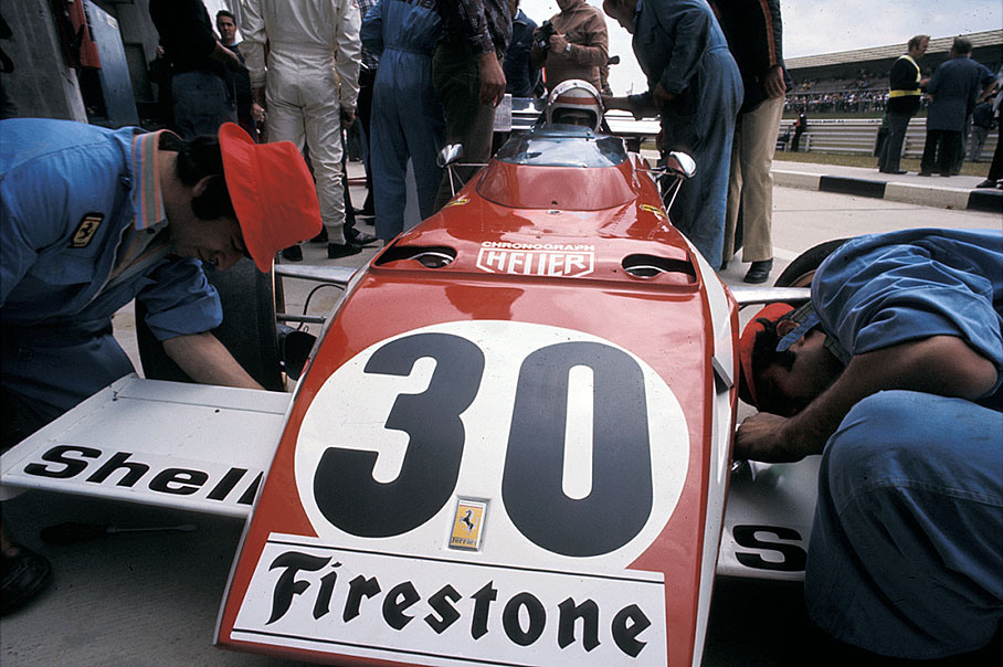 Clay Regazzoni on Ferrari 312B2, Belgian GP Nivelles-Baulers 1972