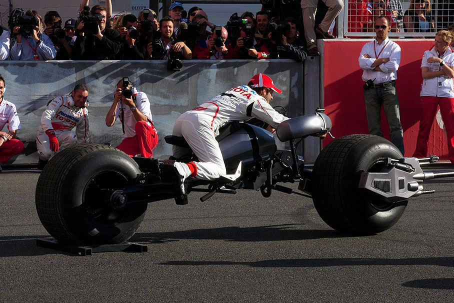 Promotional event of Toyota team and Batman movie The Dark Knight.