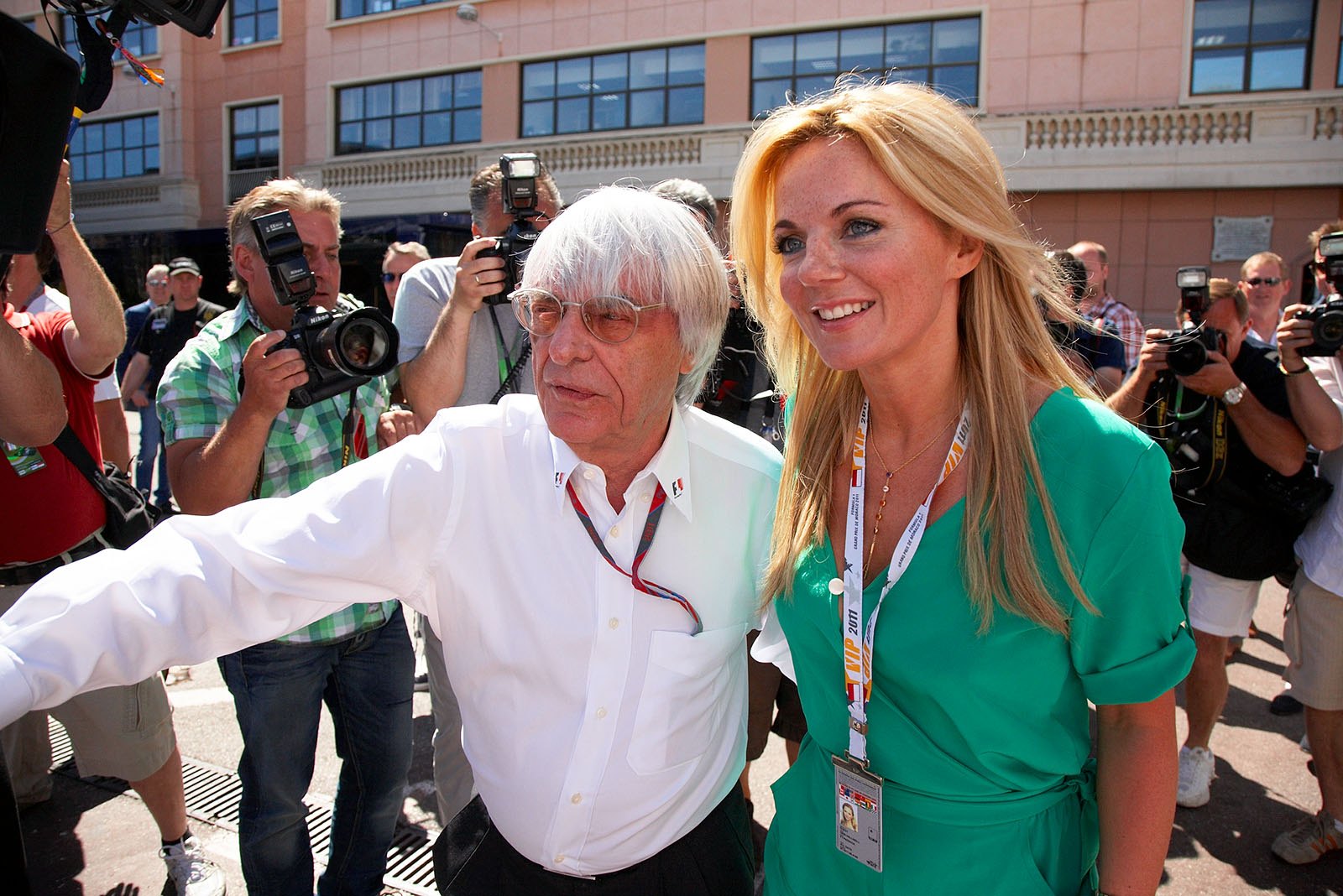 Bernie Ecclestone with ex-Spice Girl Geri Halliwell.