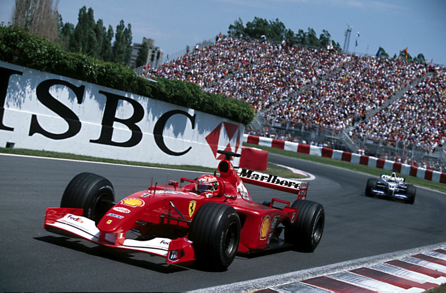 Michael leading Ralf Schumacher
