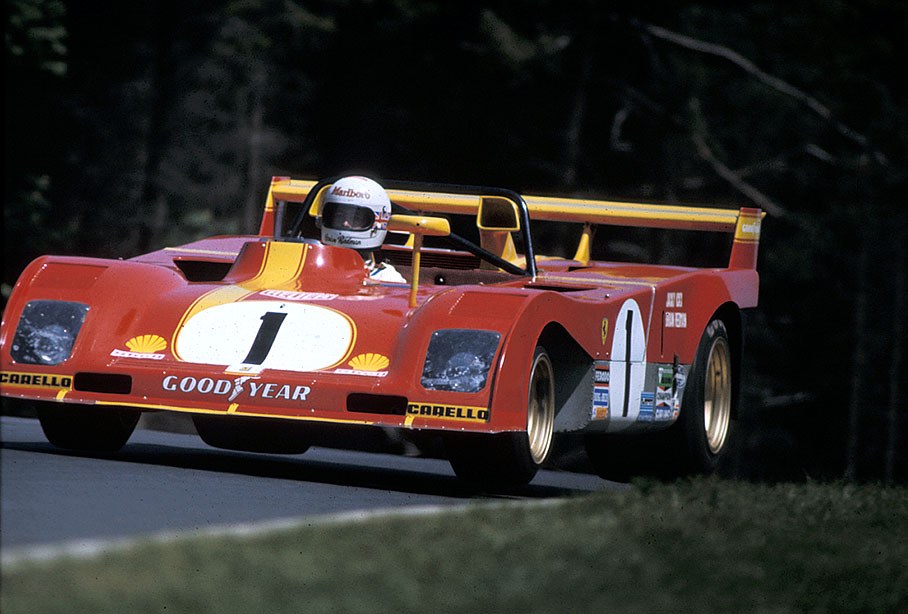 Brian Redman (GB) jumps with the Ferrari 312 PB #0888