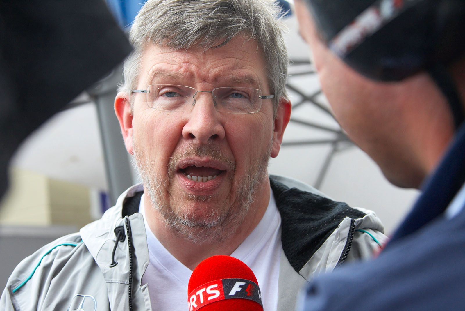 Ross Brawn of Mercedes gives an interview