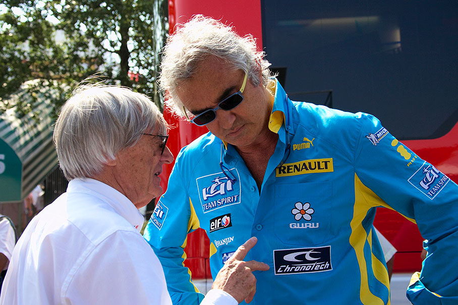 Bernie Ecclestone and Flavio Briatore