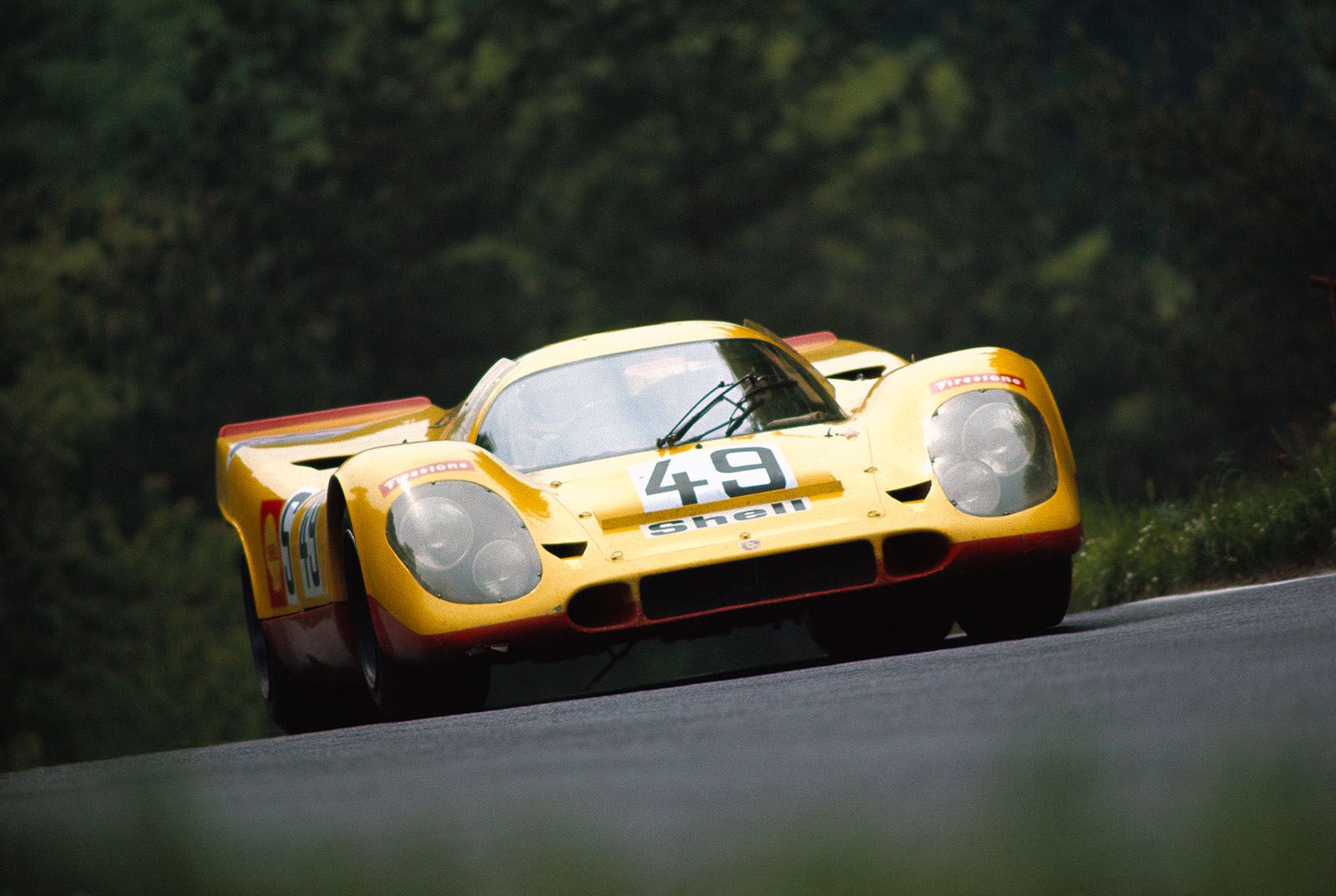 Pauli Toivonen (SF) and Sten Axelsson (S) in the Porsche 917K #021 during practice session, entered by Racing Team AAW. The vehicle did not start because it was withdrawn due to a fatal accident in practice in which team mate Hans Laine was killed.