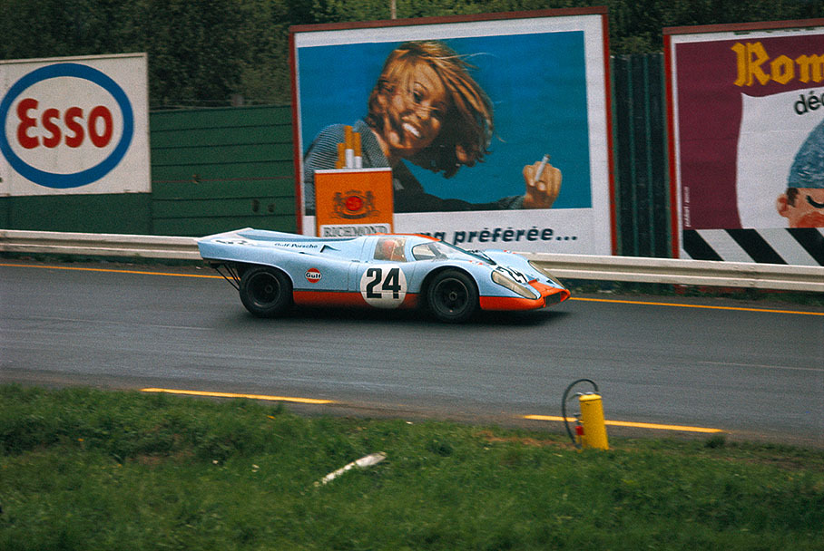 Jo Siffert (CH) in the winning Porsche 917K #0014 entered by J. W. Automotive Engineering