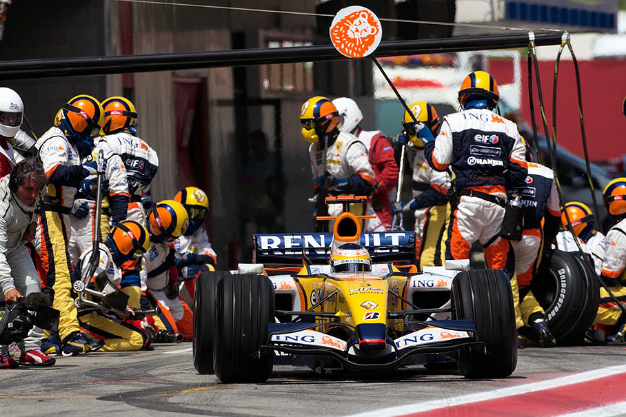 Fisichella ends his pit stop