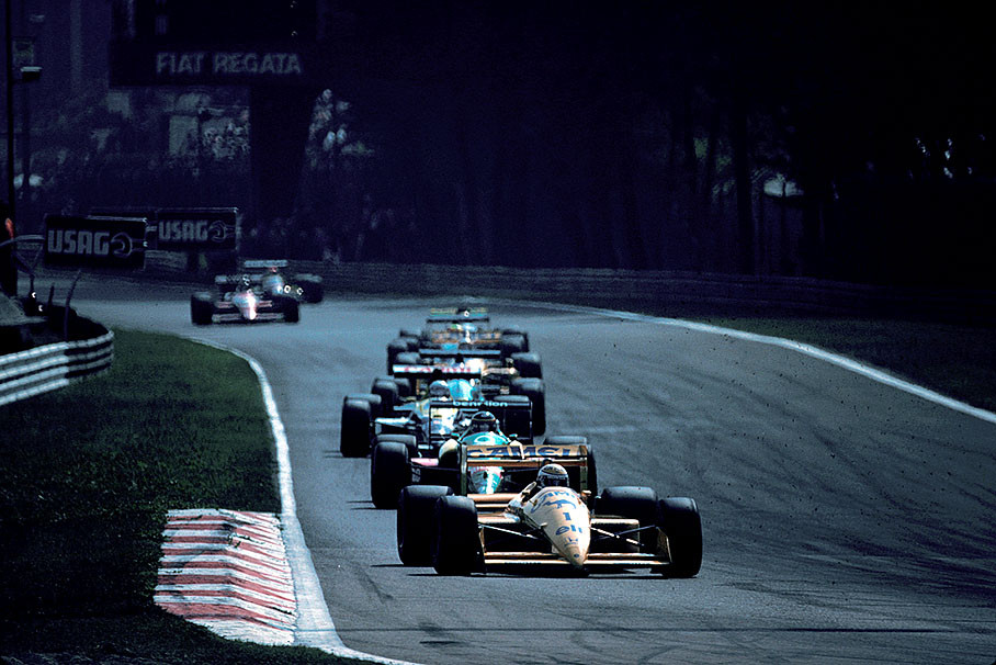 Nelson Piquet in the Lotus-Honda