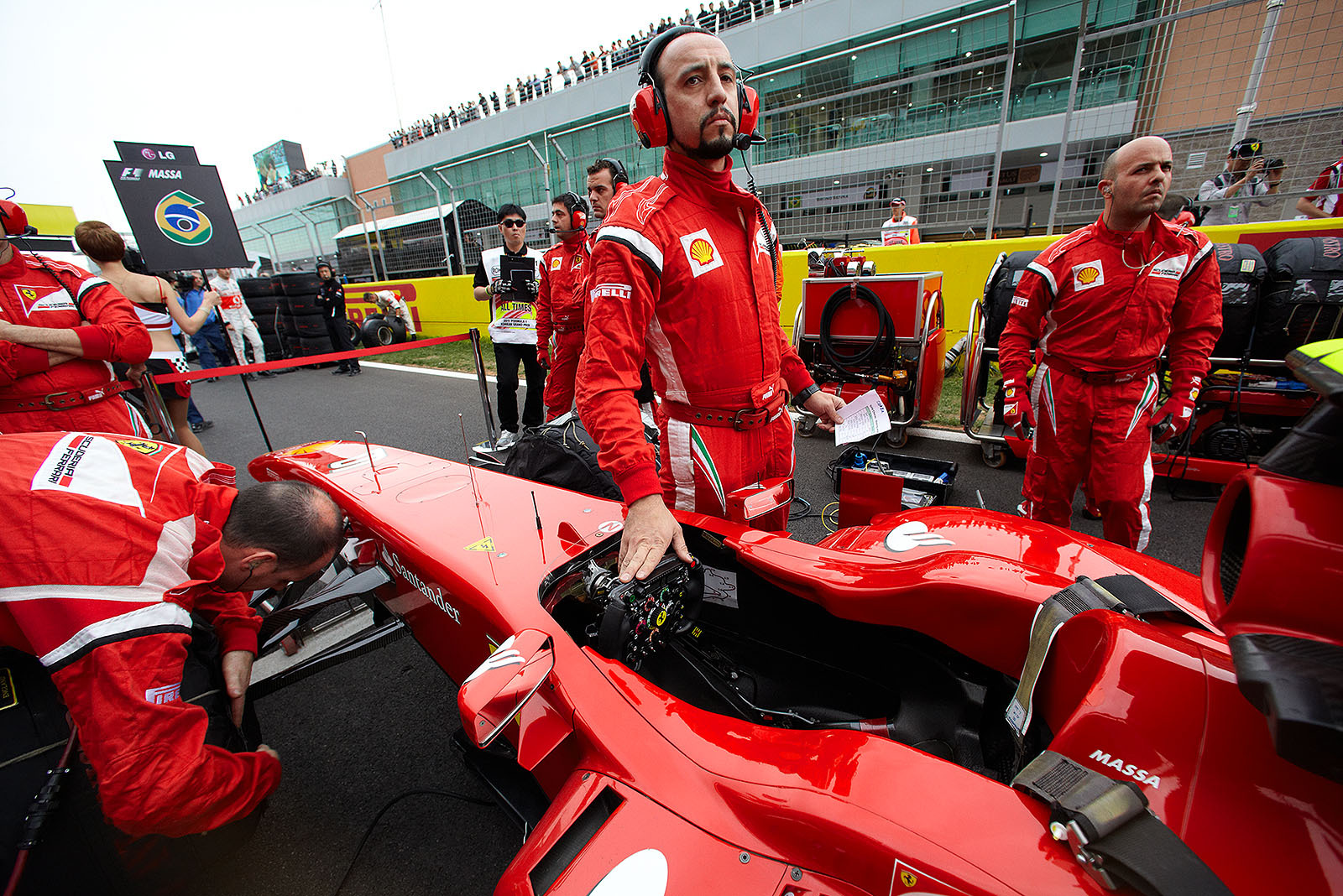 Massa's Ferrari on the grid