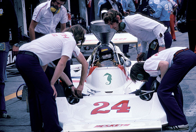 James Hunt on Hesketh-Cosworth 308, German GP Nuerburgring 1975