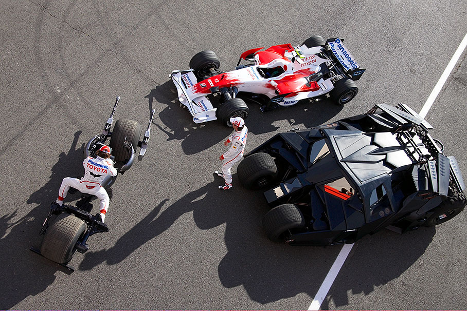 Promotional event of Toyota team and Batman movie The Dark Knight.