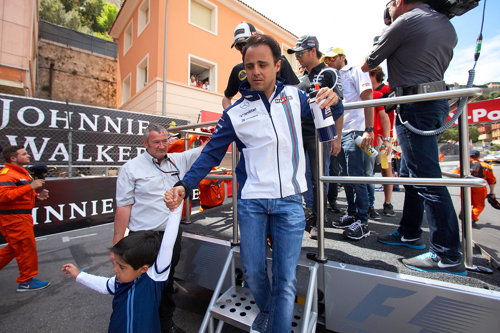 Felipe Massa and his son, Monte Carlo Grand Prix, 2015