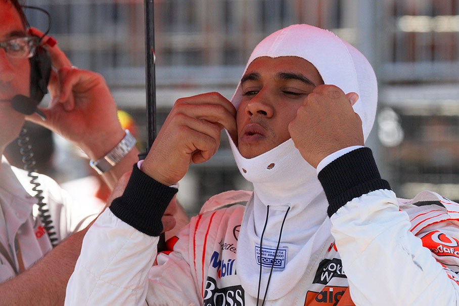 Lewis Hamilton, McLaren Mercedes, prepares for the race