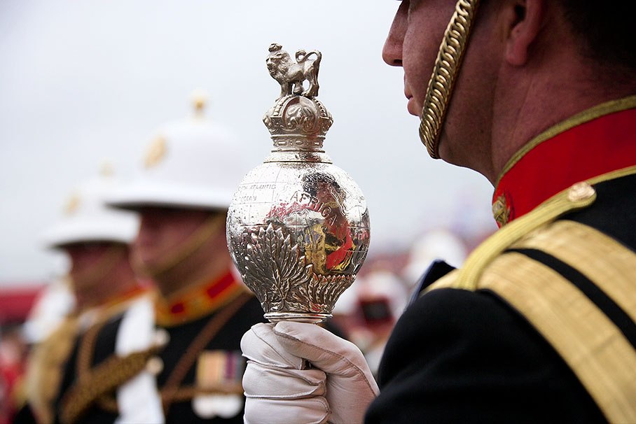 The conductor's polished silver baton