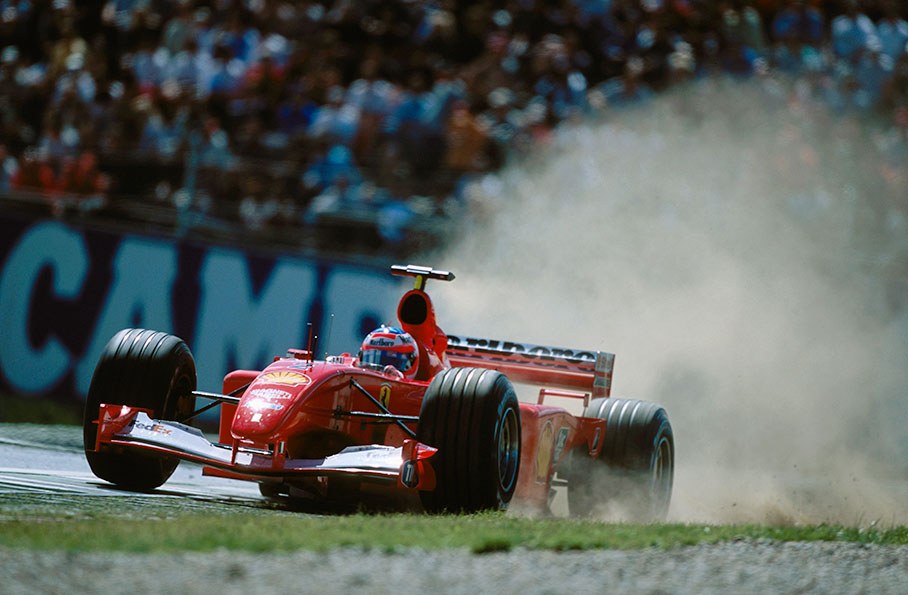 Barrichello in the dust