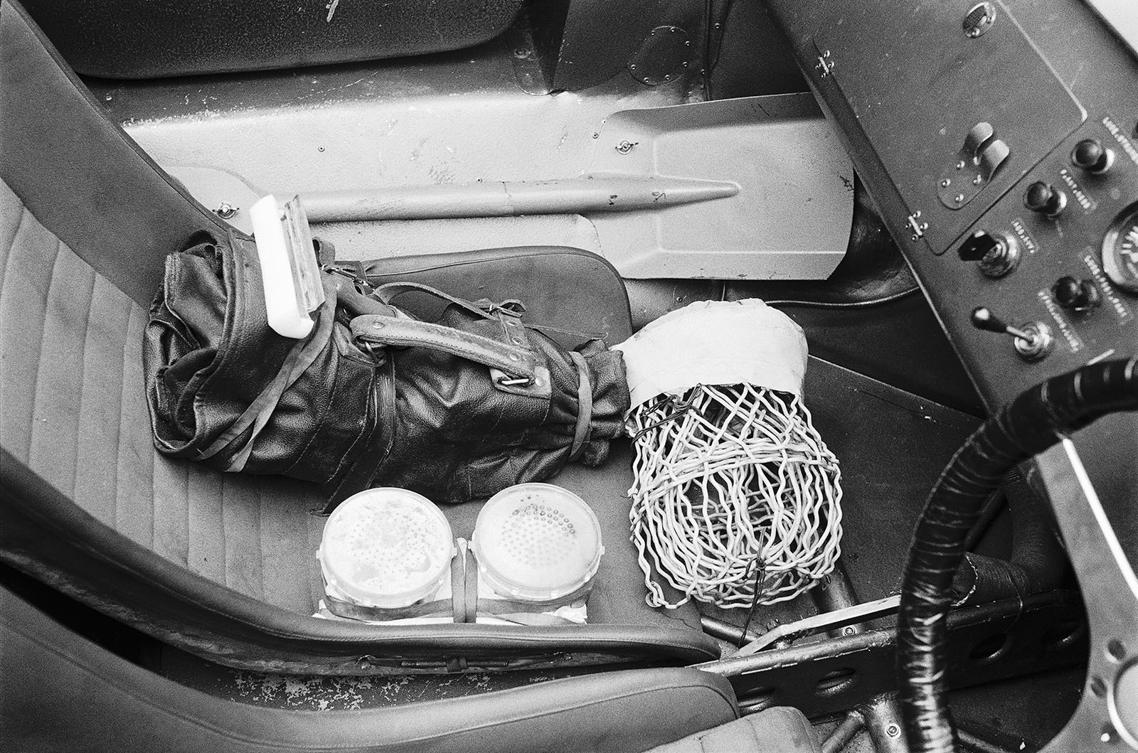 A driver's 'survival kit' on the second seat