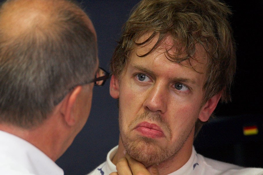 Sebastian Vettel seems reluctant