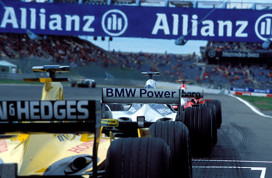 Queuing up at pit lane exit