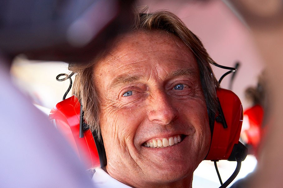FIAT boss Luca di Montezemolo enjoys the pole position of Alonso