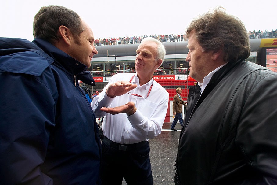 Gerhard Berger (Toro Rosso), Helmut Panke (BMW) and Norbert Haug (Mercedes)