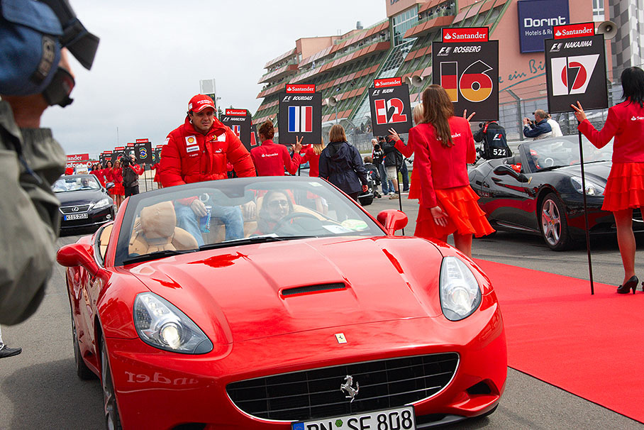 Felipe Massa at drivers parade