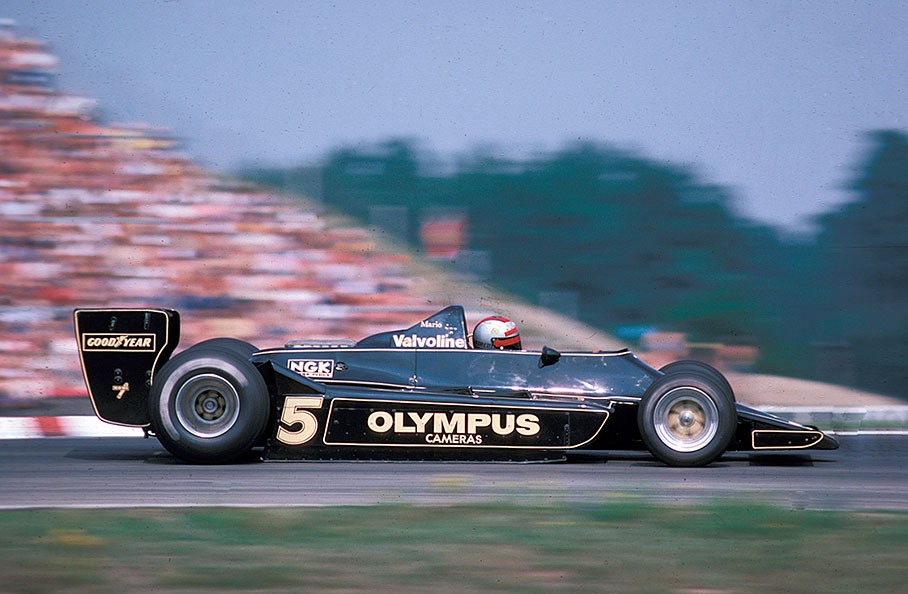 Race winner Mario Andretti in a Lotus-Cosworth, German GP Hockenheim 1978