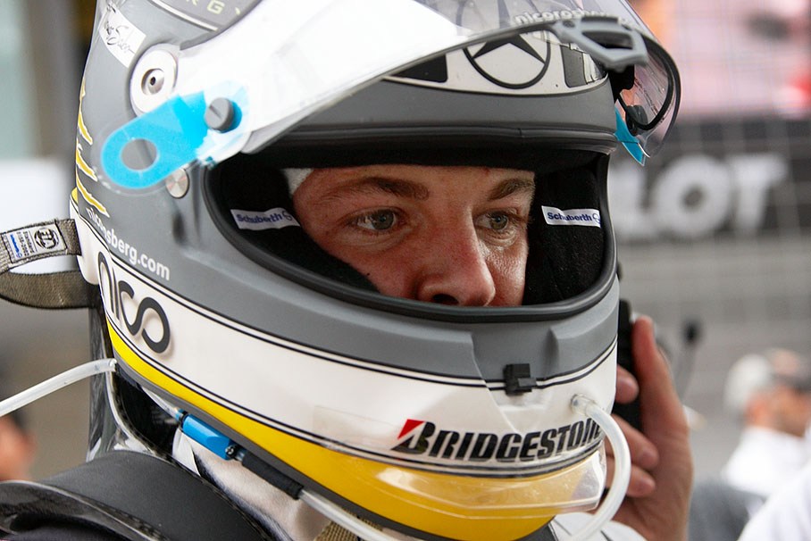 Nico Rosberg, Mercedes GP, concentrates before the race