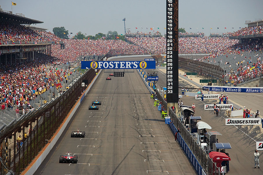 Restart, safety car just left track