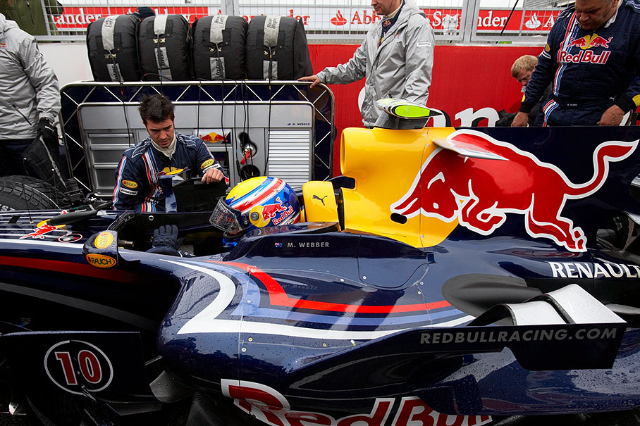 Mark Webber on his grid position