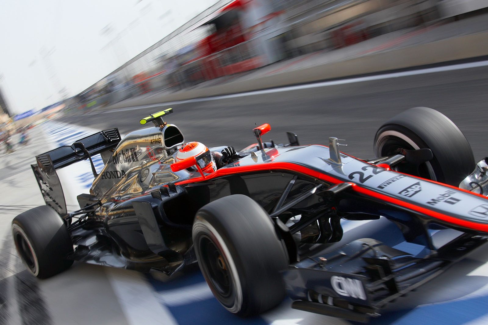 Under development: Jenson Button in the McLaren-Honda, Bahrain Grand Prix, 2015